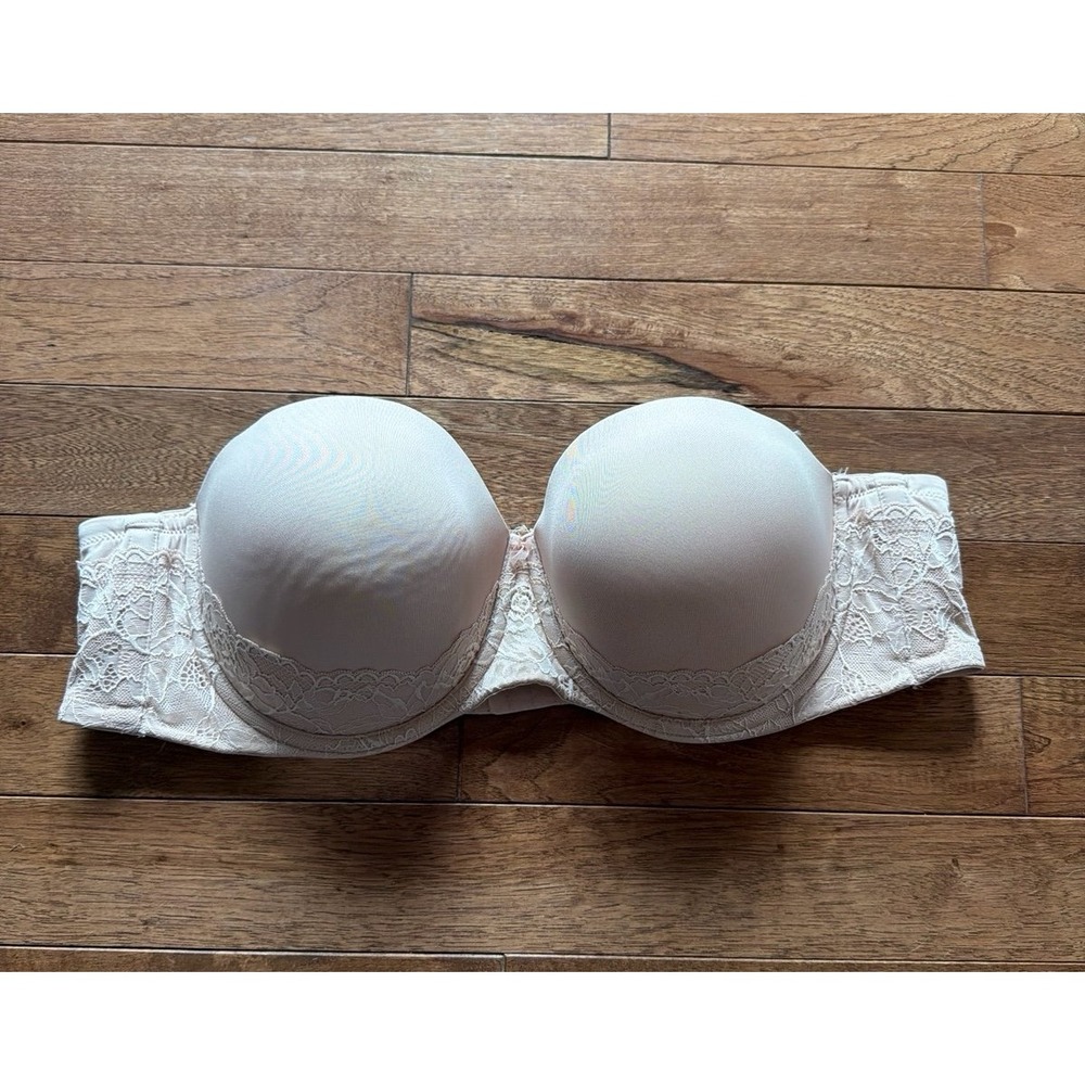Women's Strapless Lace Trim Push-Up Bra Torrid Curves 50C